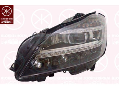 Headlight, Left, LED, Light Design: Infrared Light, without lettering: Mercedes Benz, without LED control unit for indicators, without LED control unit for low beam/high beam, without LED control unit for daytime running-/position ligh, AL