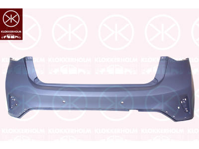 Bumper, w/primer, Rear, with hole(s) for park distance control, Number of bores: 4, Trim Level: ACTIVE