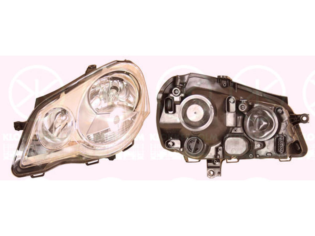 Headlight, H7/H1, with motor for headlamp levelling, Left, Illuminance [lx]: 12.5
