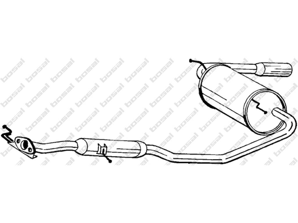 Rear Muffler, See accessories list for additionally required parts:  