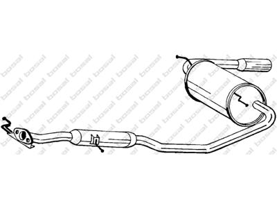 Rear Muffler, See accessories list for additionally required parts:  