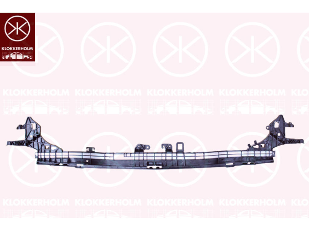 Support, bumper, Plastic, Aluminium, Front, Lower Section