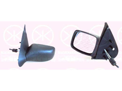 Exterior Mirror, Control: cable pull, Convex, Left