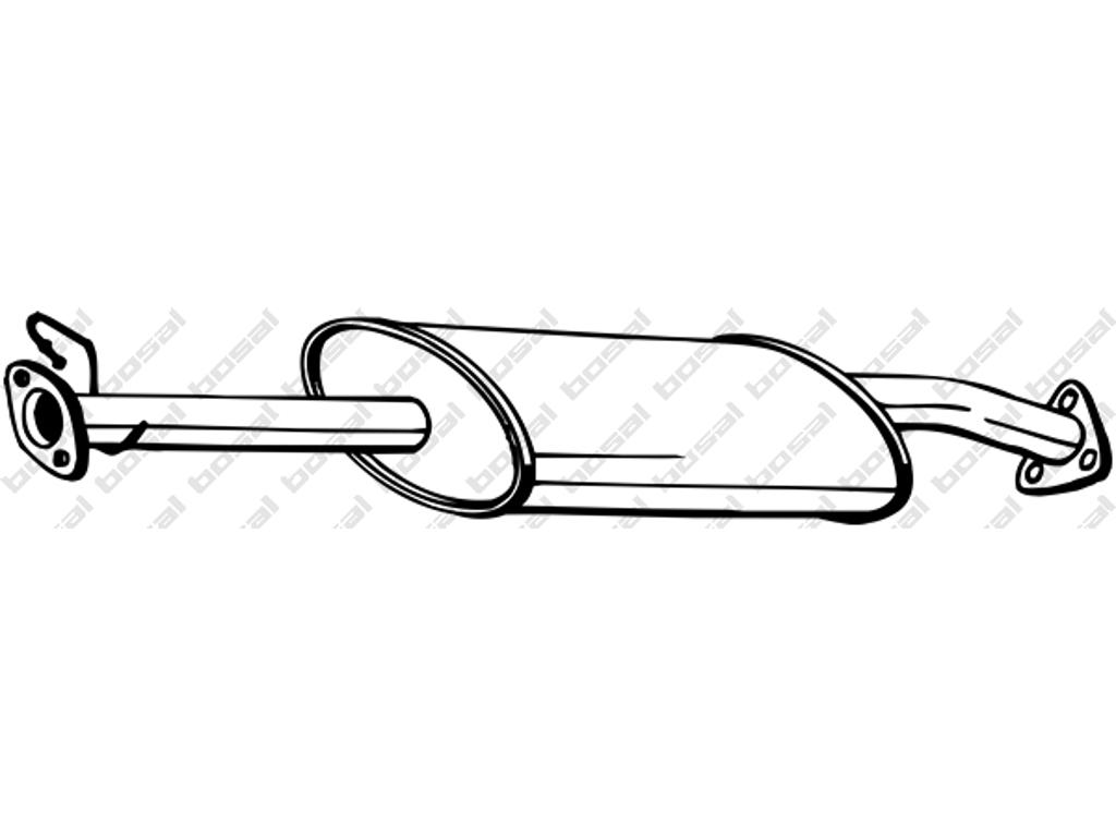 Centre Muffler, See accessories list for additionally required parts:  