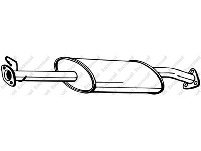 Centre Muffler, See accessories list for additionally required parts:  