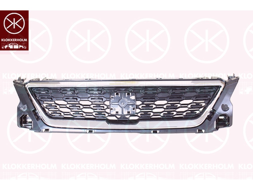 Ventilation Grille, bumper, Front, chrome/black