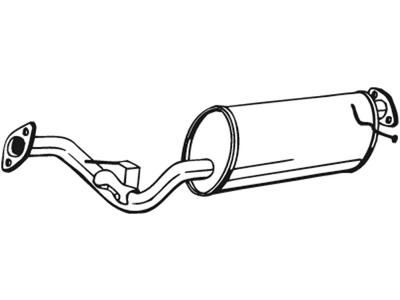 Centre Muffler, See accessories list for additionally required parts:  