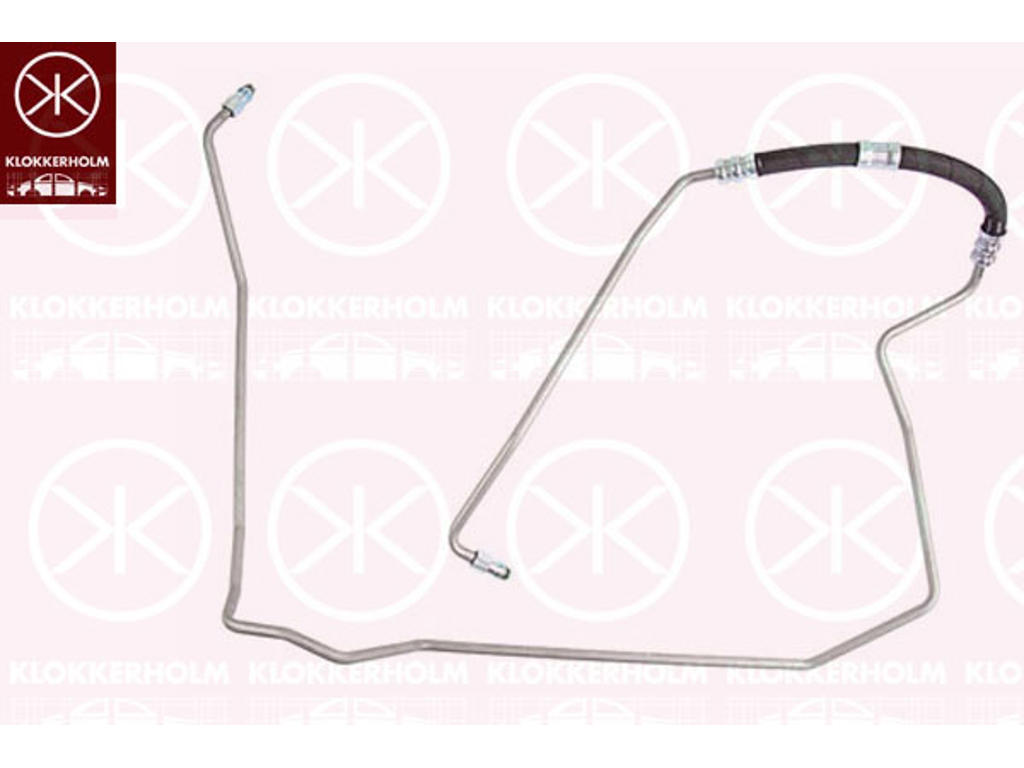 Hydraulic Hose, steering, from hydraulic pump to steering gear, Vehicle Equipment: for vehicles without exhaust turbocharger