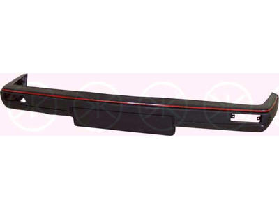 Bumper, Front, with trim strip, red
