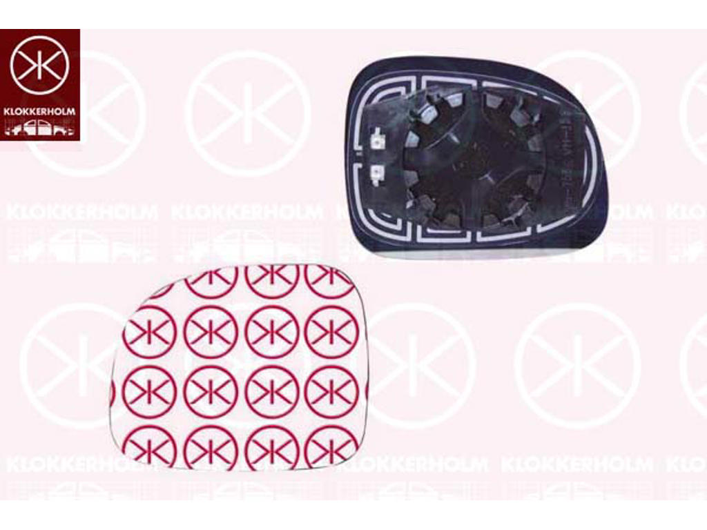 Mirror Glass, exterior mirror, Convex, Heatable, Left