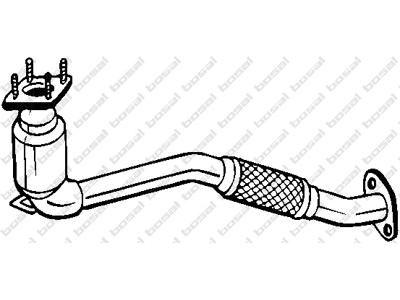 Catalytic Converter, with mounting parts, Euro 4