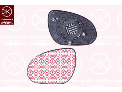 Mirror Glass, exterior mirror, Right, Vehicle Production Country: Korea (Republic), OE-Type, Heatable