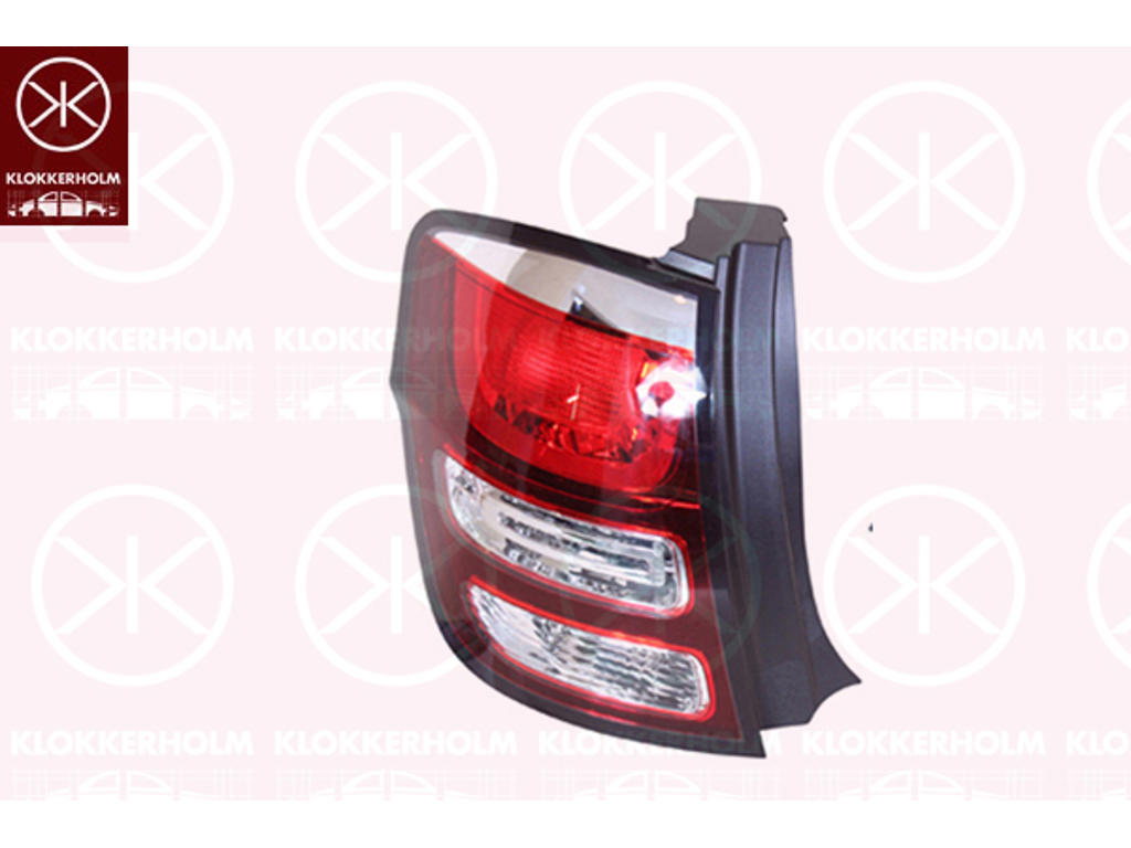 Tail Light Assembly, Right, Outer section, with bulb holder, Valeo