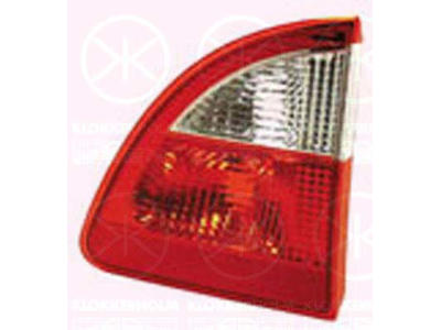 Tail Light Assembly, without bulb holder, white/red, Right, Inner Section, Indicator Colour: white