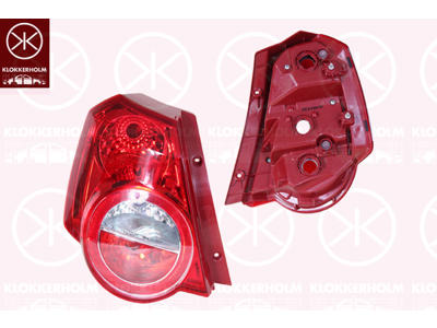 Achterlicht, 3/5-drs, Zonder lamphouder, rechts, Belichtingssterkte [lx]: 1.88