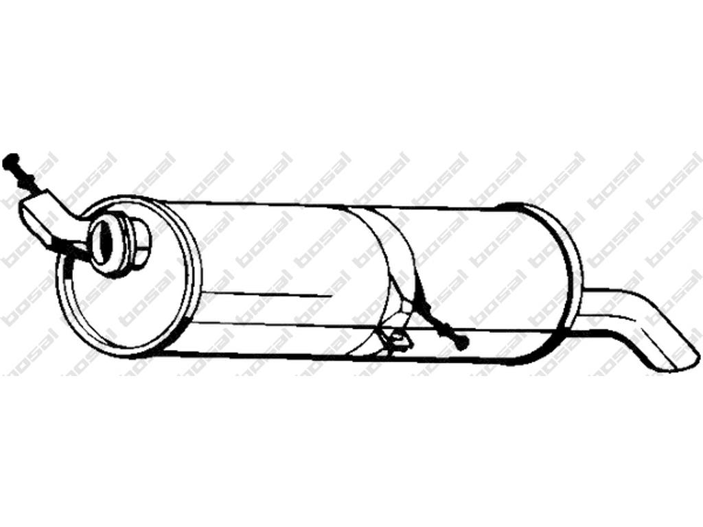 Rear Muffler, See accessories list for additionally required parts:  