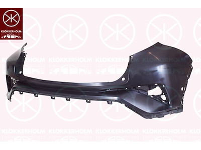 Bumper, Rear, Smooth, with hole(s) for park distance control, Upper section, Number of bores: 2