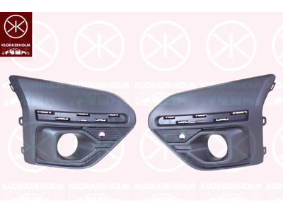 Grille de ventilation, pare-chocs, avant, avec trou(s) pour aide au stationnement, Ligne/variante déquipement du véhicule: SÆT