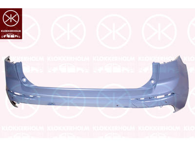 Puskuri, pohjustettu, Takana, reiät suoja-/koristelistoille, reikä/reiät pysäköintitutkalle, Reikien määrä: 4