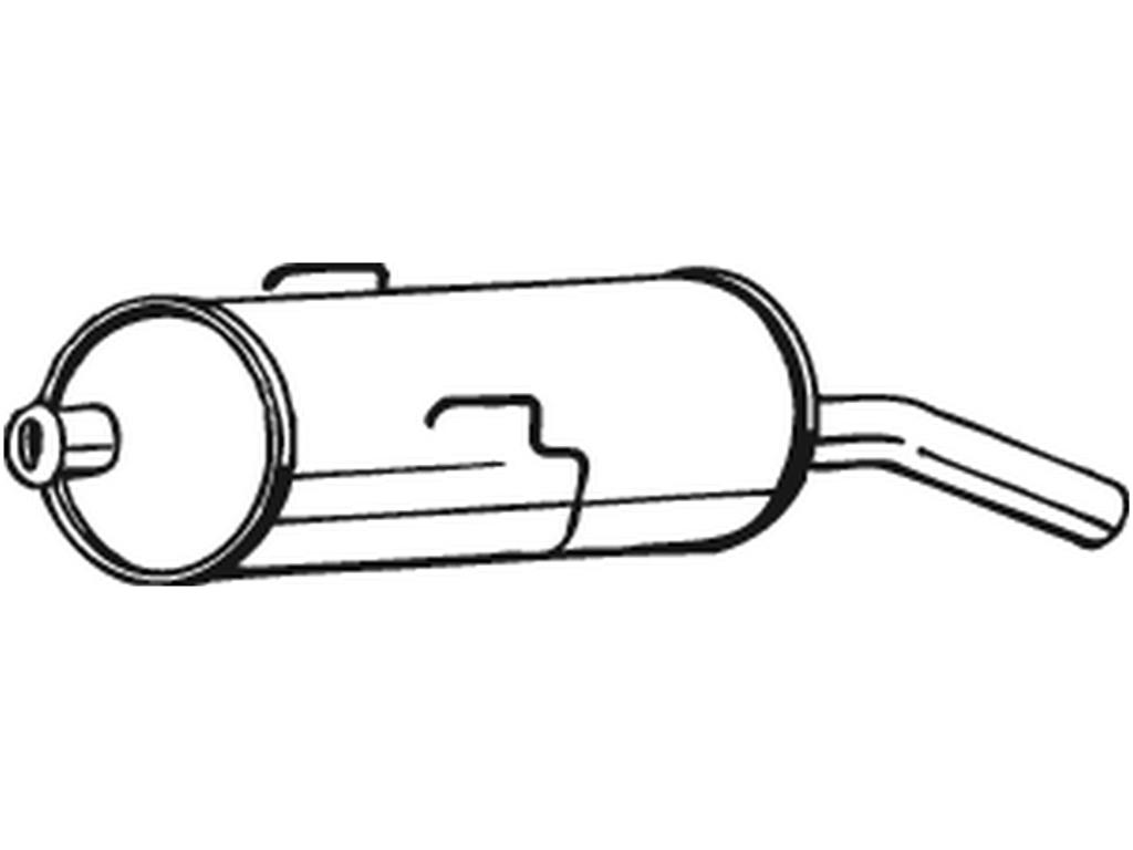 Rear Muffler, See accessories list for additionally required parts:  