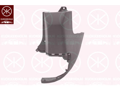 Bumper, for vehicles with tailgate, Right Rear