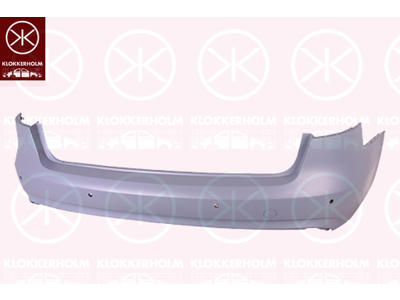Bumper, w/primer, Rear, with hole(s) for park distance control, not for trim level: S-LINE