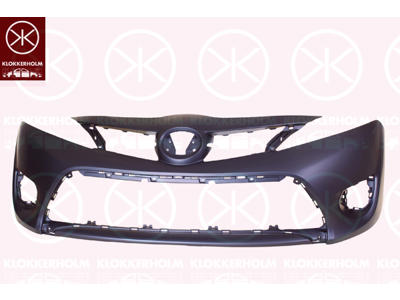 Bumper, Front, Smooth, black