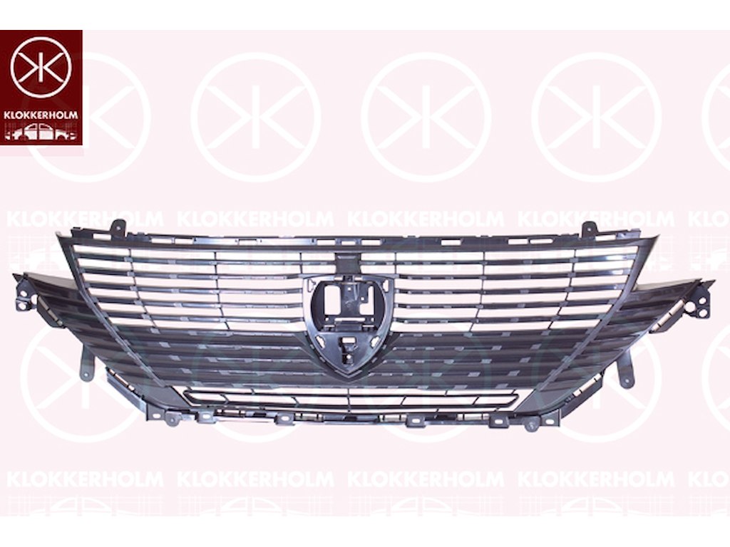 Ventilation Grille, bumper, Front, black, Colour: High Gloss