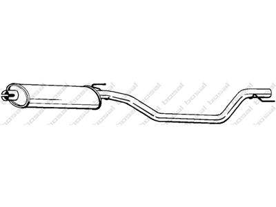 Centre Muffler, See accessories list for additionally required parts:  