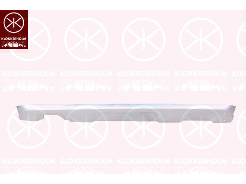 Bumper, Rear, silver, Lower Section