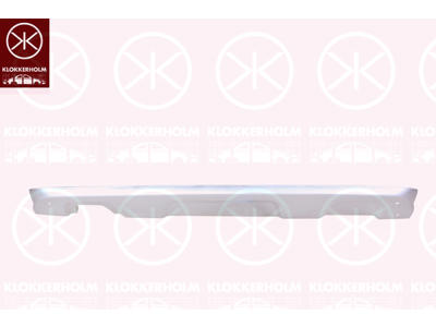 Bumper, Rear, silver, Lower Section