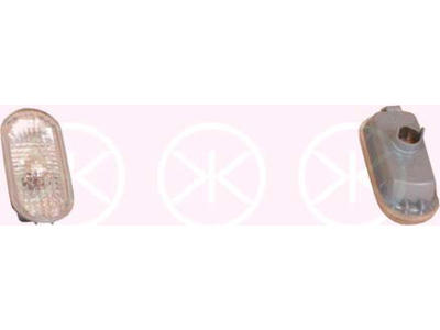 Direction Indicator, without bulb holder, white, lateral installation, Bulb Colour: yellow