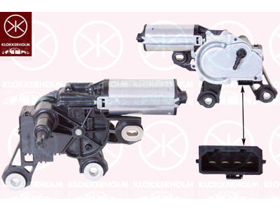 Vindrutetorkarmotor, Bak, Spänning [V]: 12