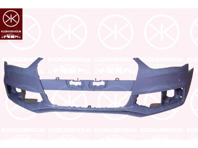 Bumper, w/primer, S-LINE, Front, with hole(s) for park distance control, with hole(s) for washer nozzle
