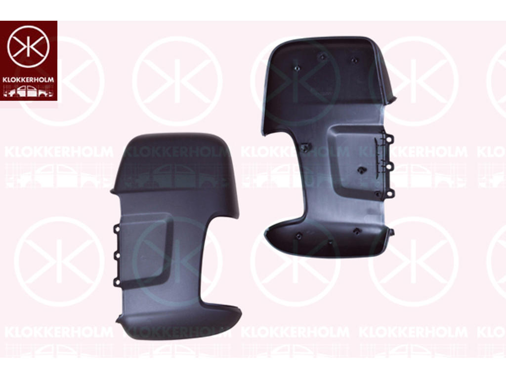 Housing, exterior mirror, Right, black, Long mirror arm