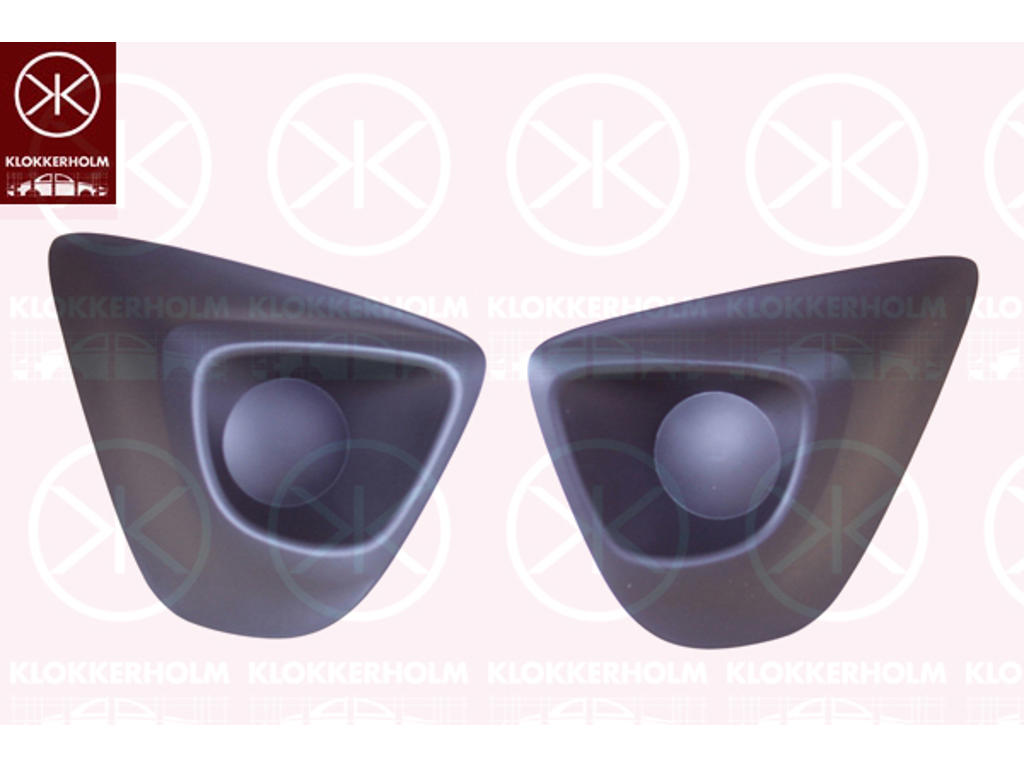 Облицовка, бампер, спереди, без отверстия/ отверстий для противотуманных фар, комплект, чaрный