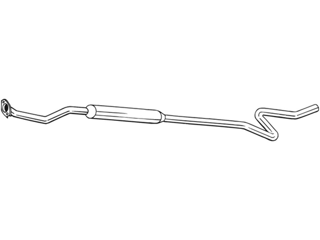 Centre Muffler, See accessories list for additionally required parts:  