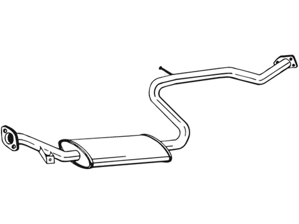 Centre Muffler, See accessories list for additionally required parts:  