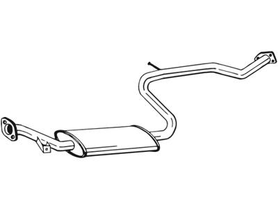 Centre Muffler, See accessories list for additionally required parts:  