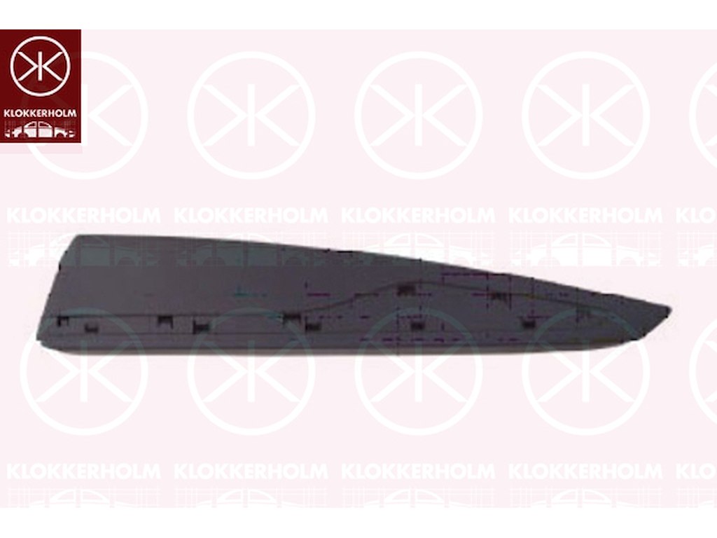 Trim/Protection Strip, door, black, Left Rear, with holes for trim/protective strip