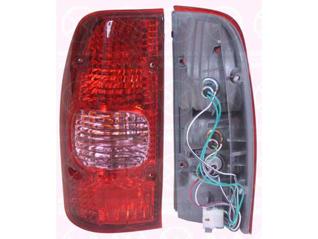Tail Light Assembly, with bulb holder, white/red, Left