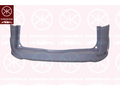 Bumper, w/primer, without hole(s) for park distance control, Rear