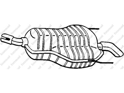 Rear Muffler, See accessories list for additionally required parts:  