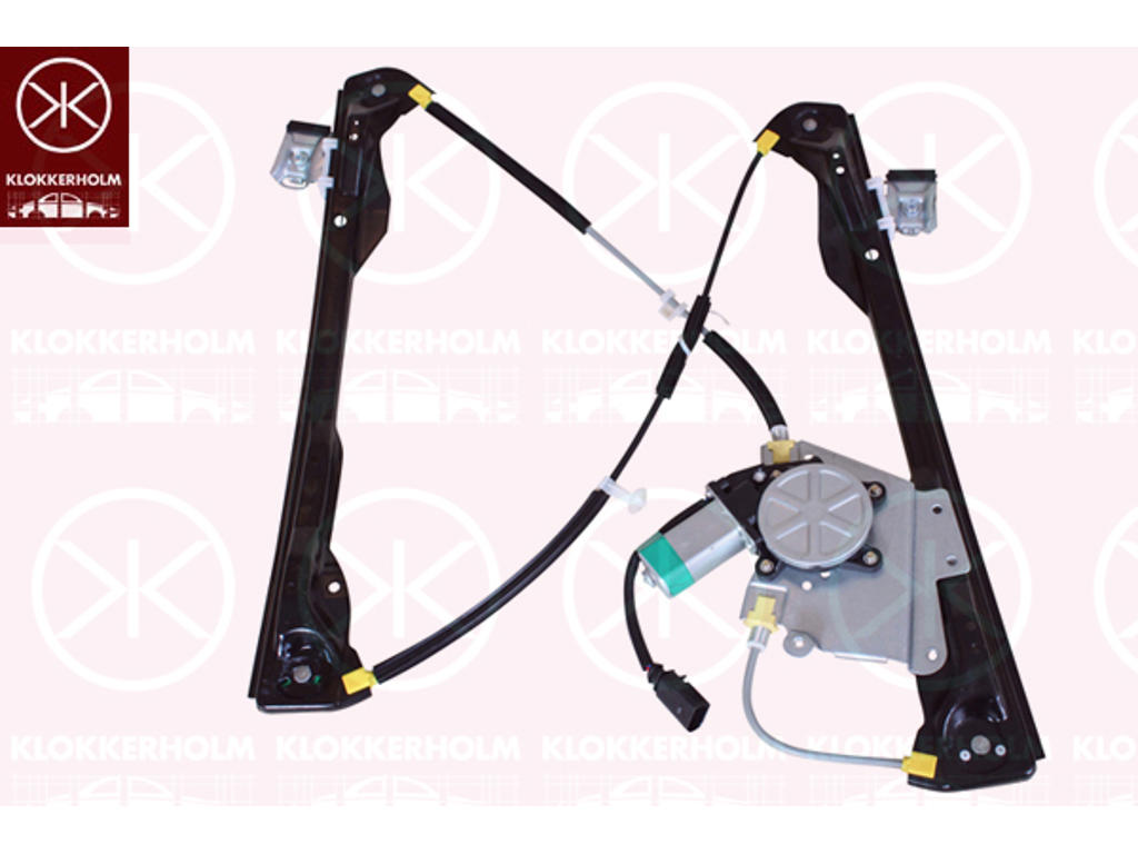 Window Regulator, 4-dr, OE-type, Right Front, without comfort function, with electric motor, Number of pins: 2, Electric