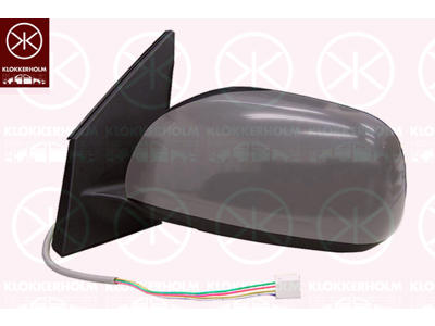 Exterior Mirror, Left, Electronically foldable, for electric mirror adjustment, Number of pins: 7, Heatable, Convex, w/primer