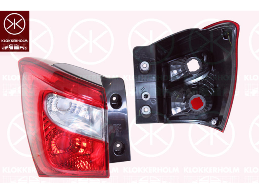 Tail Light Assembly, without bulb holder, Left