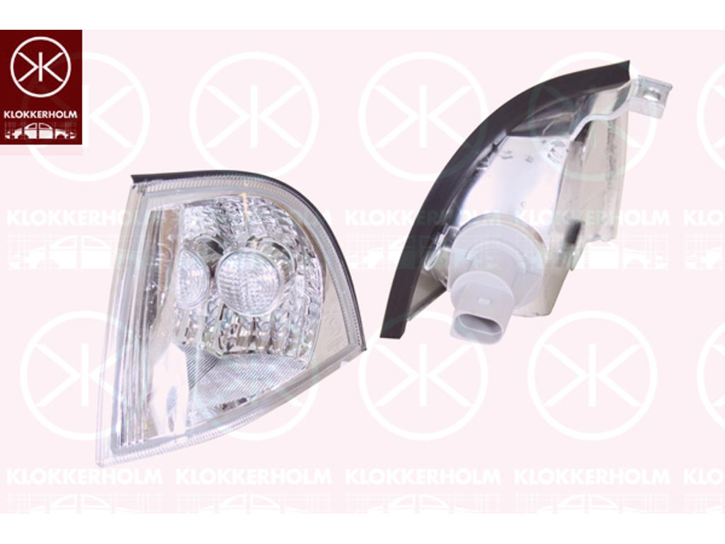 Blinker, med lamphållare, glasklar, Höger