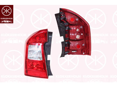 Tail Light Assembly, without bulb holder, Left