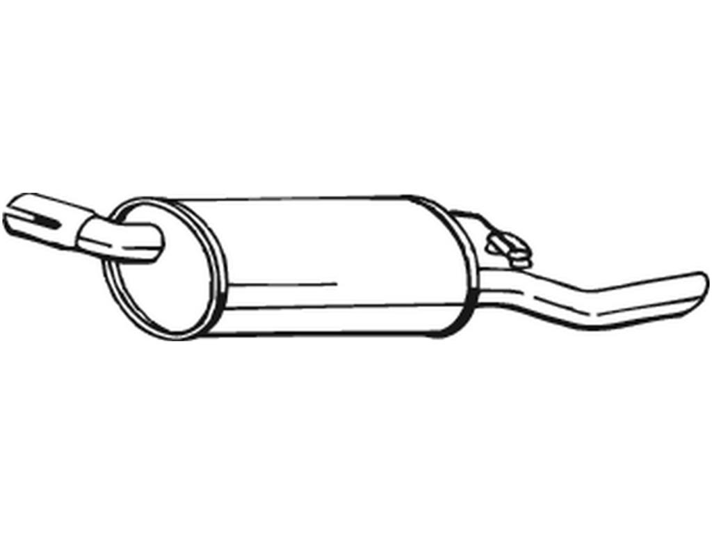 Rear Muffler, See accessories list for additionally required parts:  