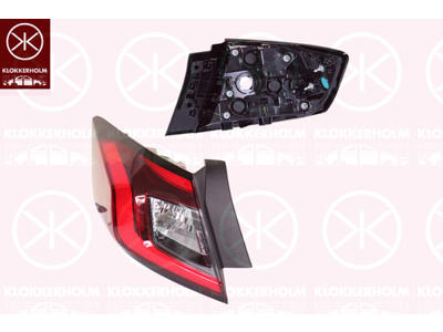 Tail Light Assembly, Left, Outer section, LED, PY21W